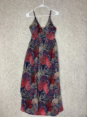 Japna Maxi Dress Womens XS Tropical Sweetheart Y2K Flowy Beachy Island |  eBay