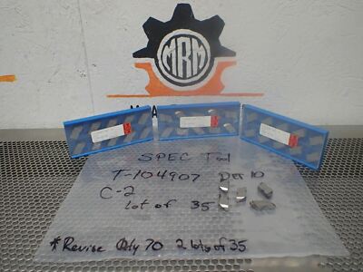 SPEC TOOL T-104907 C-2 Carbide Inserts DET 10 New Old Stock (Lot of 35) See Pics