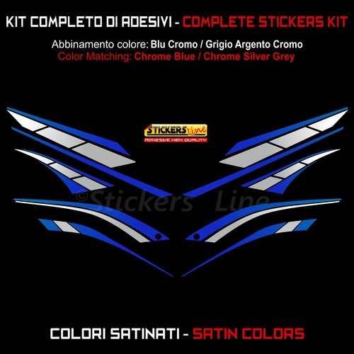 Adesivi carena per Yamaha Tmax 560 2022 Kit Anniversary compatibili blu argento - Foto 2 di 7