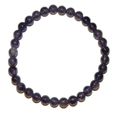 Iolith Armband 6 mm Ø Kugel A* extra Qualität ugs. Wasser Saphir