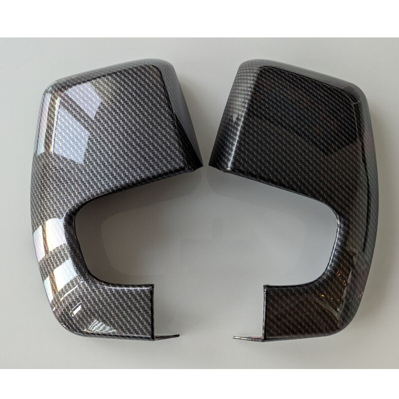 PAIR FOR FORD TRANSIT CUSTOM CARBON FIBER STYLE WING MIRROR COVER