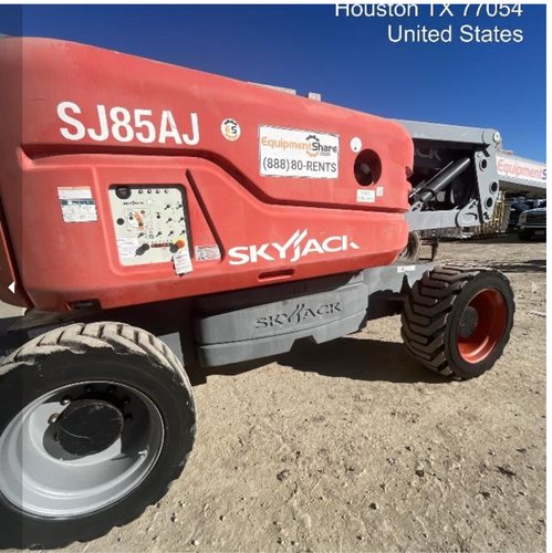 2017 Skyjack SJ85 AJ Articulating Boom Lift, 80' - 85' IC