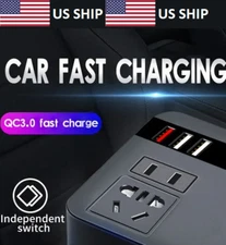 Car Inverter 150W Peak DC12V/24V to 110V/220 7SEG Display Sockets Power Inverter