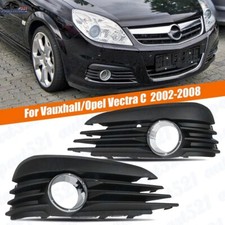 New Front Bumper Fog Light Grill Grille PAIR For Vauxhall Opel Vectra C 02-08
