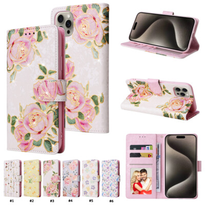 Magnetic Leather Flip Stand Card Wallet Case For iPhone 17 Pro Max 16 15 13 12 7