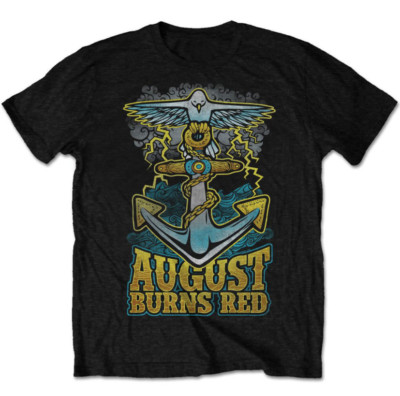 AUGUST BURNS RED UNISEX T-SHIRT DOVE ANCHOR) OFFICAL MERCHANDISE NEW SIZE MEDIUM