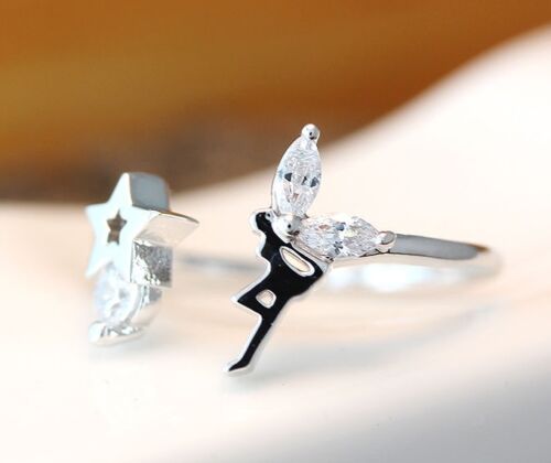 Tinker Bell Ring Adjustable Open Ring Fairytail Fairy gift idea Free size - Picture 1 of 5