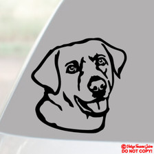 LABRADOR RETRIEVER DOG LAB FACE Vinyl Decal Sticker Car Window Bumper PET ANIMAL