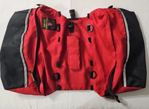 Outward Hound Pet Travel Gear  Camping Hiking Dog Bag Backpack Red/Black Large