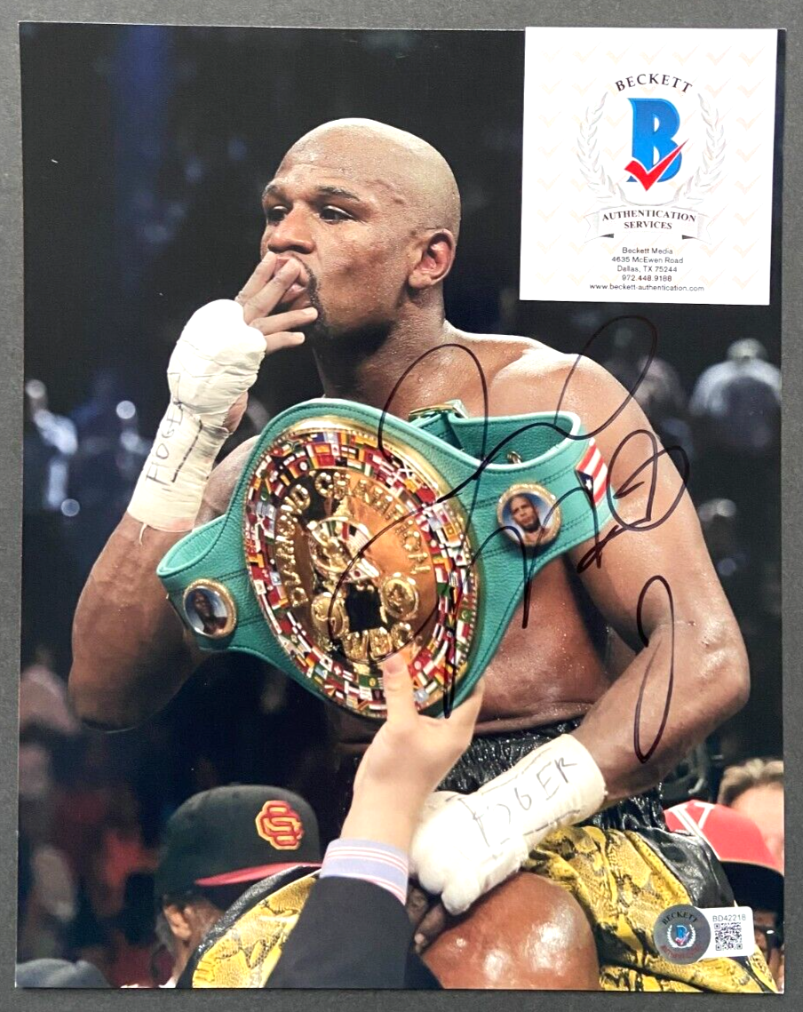 FLOYD MAYWEATHER JR SIGNED 8X10 PHOTO BOXING CHAMPION MONEY TEAM