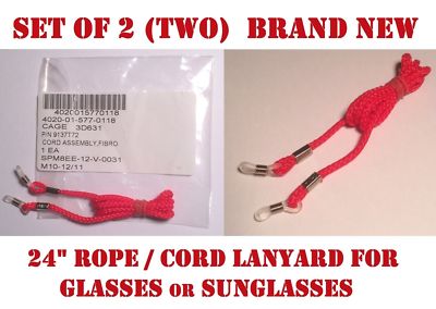 EYE GLASSES LANYARD SUNGLASSES EYEWEAR ROPE CORD NECKLACE RED NEW 24'' LOT of 2