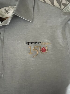 Kentucky Derby 150 Golf Shirt Men s Size M
