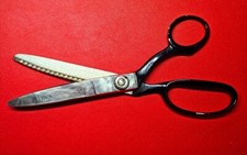 Vintage WISS CB9 Pinking Shears Scissors Nickel Plated 9" Long - USA Made