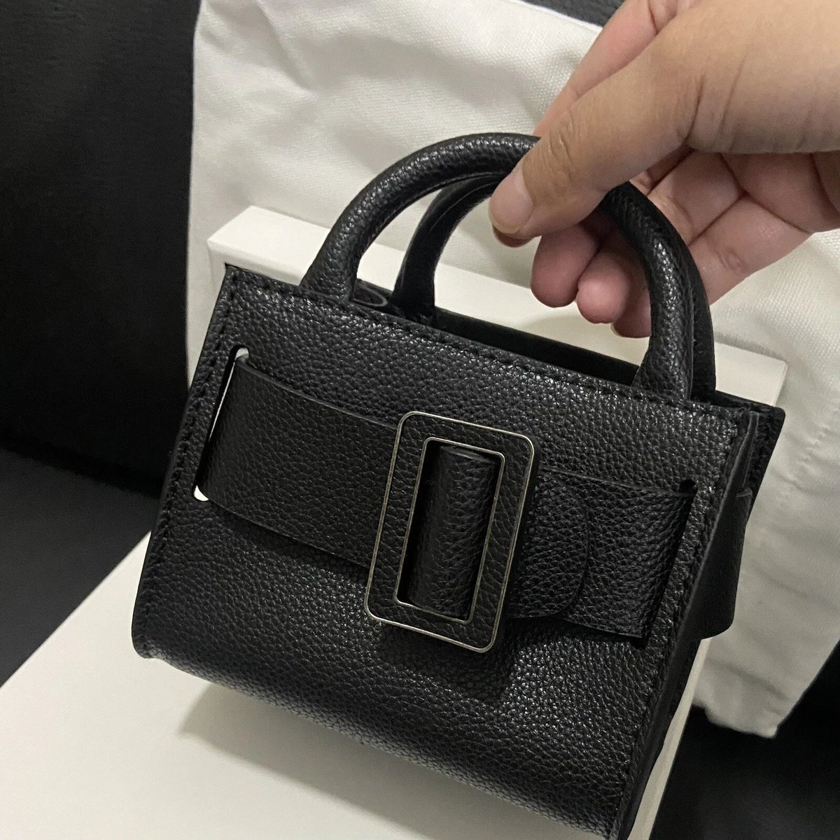 NWT BOYY Bobby Surrel Mini Buckle Leather Bag Black | eBay