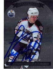 Todd Marchant Tony Granato autographed hockey card 1997 Donruss Counterparts 144