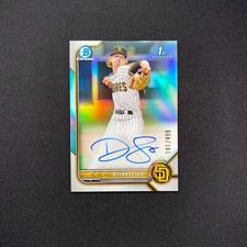 2022 Bowman Draft Dylan Lesko 1st Chrome Auto /499 Refractor CDA-DL Padres Rays