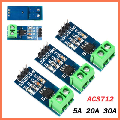 ACS712/ACS712T Current Sensor Module Detector 5A 20A 30A Amperage Range