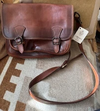 I Medici Genuine Leather Shoulder Crossbody  Bag Purse Brown Classic, ITALY, NEW