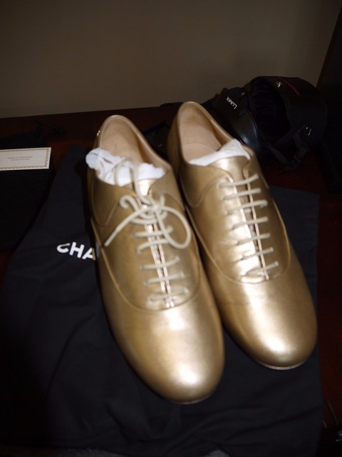 chanel lace up oxfords