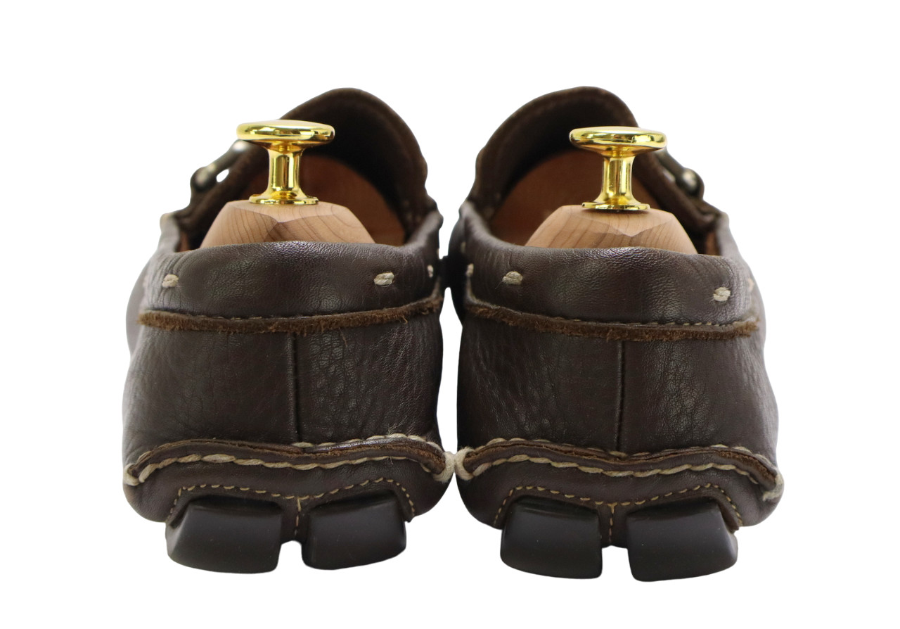 PRADA  Casual Shoes Men's EU 41 Leather Square Toe Slip On Brown Loafers thumbnail 5