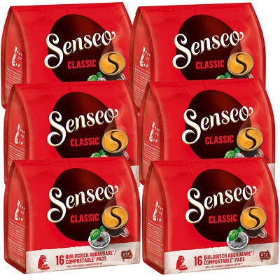 6x 16 Senseo Pads Classic Classic Harmonious Coffee Enjoyment Office Supplies Coffee Pods