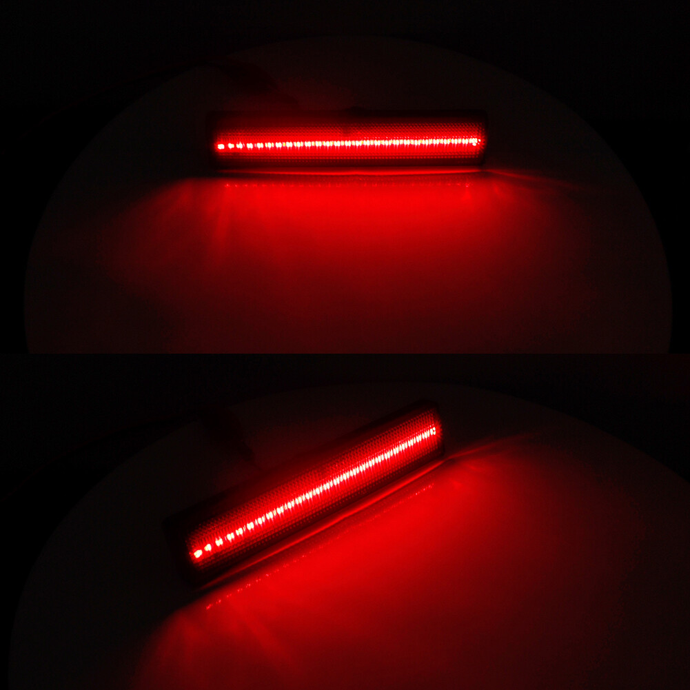 Smoked Lens Red Rear Side Marker Lights Lamps Set For 86-92 Smoked Lens Red Rear Side Marker Lights Lamps Set For 86-92