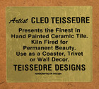 Vintage Professional Hand Painted Kiln Fired Ceramic Tile 1990 Signed Teissedre — photo 7