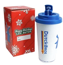 2025 Dutch Bros Coffee 18oz Rock The Holidays Christmas Tumbler Stainless Steel