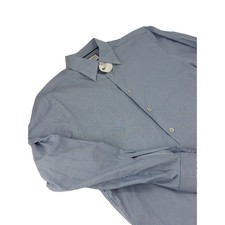 Charles Tyrwhitt Dress Shirt Mens 16/35 Slim Fit Button Down Blue White Stripe