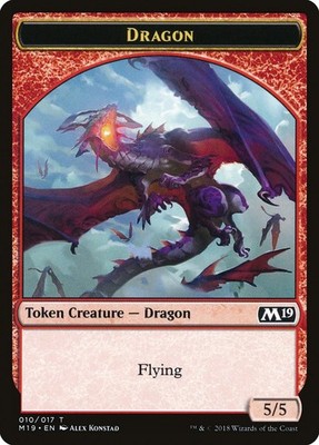 MTG {Dragon Token} (#10)  - Core Set 2019 #010
