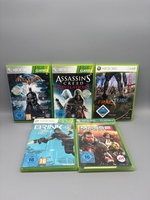 5x Spiele Batman Assassins Creed Mass Effect(Microsoft Xbox 360) Bundle Sammlung