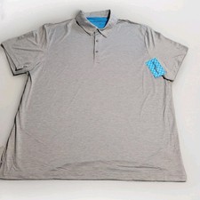 NWT Birdie Bound Polo Shirt Mens 3XL Grey Golf Performance Stretch Lightweight