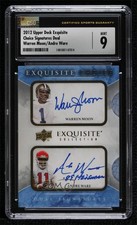 2012 Exquisite Collection Warren Moon Andre Ware CSG 9 Mint Auto HOF 5f2