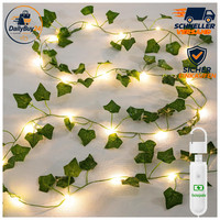 Efeu Lichterkette Mit Timer 2M 20 LED Girlande KüNstlich Dekoration