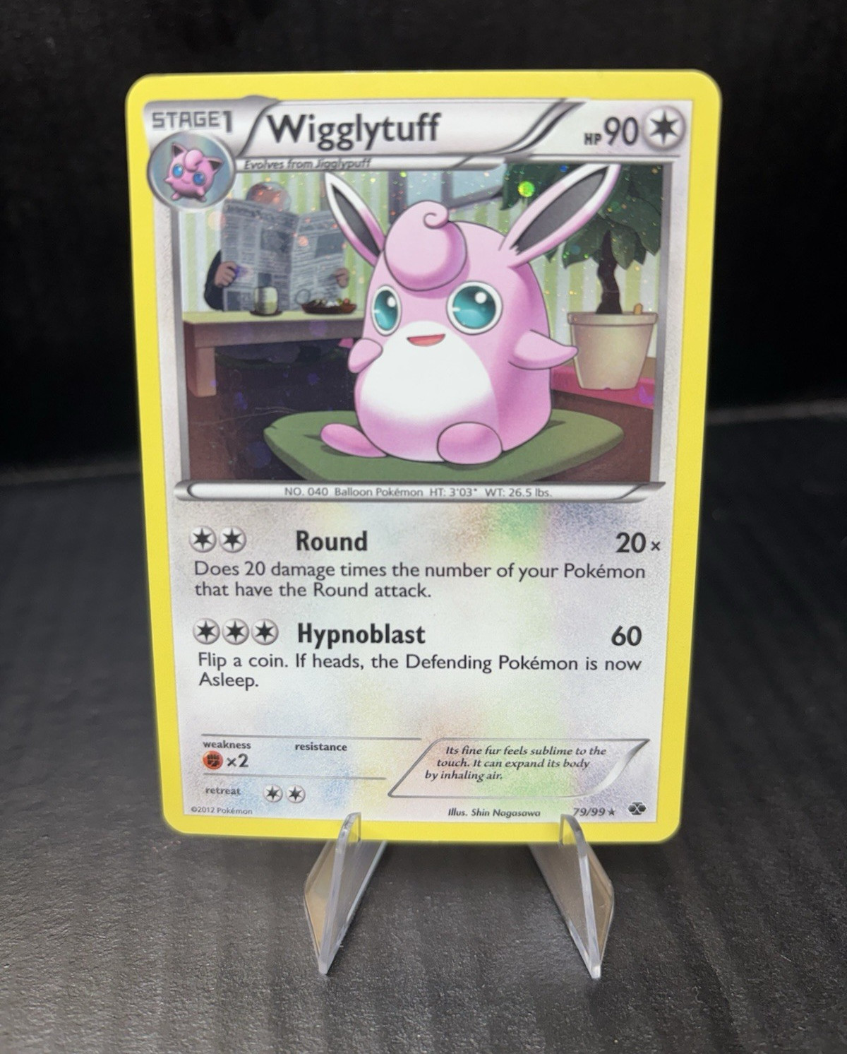 Pokémon TCG Wigglytuff Next Destinies 79/99 Holo Rare 90 HP 2012