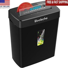 Paper Shredder 10-Sheet Cross Cut W/ 3.43-Gal Basket P-4 Security Level Durable