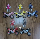 Power Rangers Thunder Bike Lot of 5 Motorcycles Action Figures Vtg MMPR Bandai