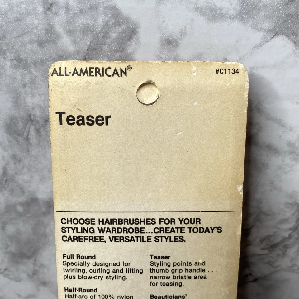 NUEVO cepillo teaser vintage ROSA All American #01134 sellado Foto 3 de 4