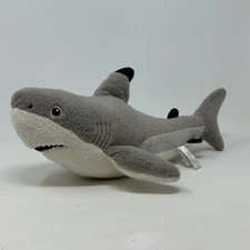 Aurora Eco Nation Blacktip Shark Plush Stuffed Animal Gray White