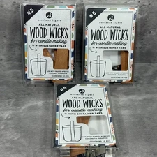 Northern Lights #5 All Natural Wood Wicks for Candle Making Lot Of 3 10-packs