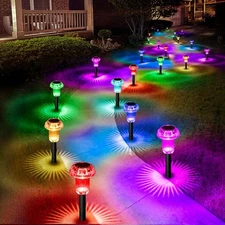 16 Pack Solar Lights Outdoor Waterproof Pathway Lights Solar Powered LED Mush...
