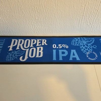 Proper Job Born in Cornwall IPA Bar Läufer Bier Tropfmatte 34x10'' Home Pub Mancave