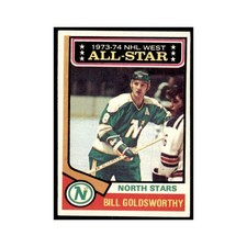 Bill Goldsworthy 1974 Topps #134 Hockey Cards Hockey Card EX