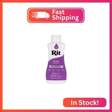 Rit Dye – 8 Oz. Liquid Fabric Dye for Clothing, Décor, and Crafts – Purple (1 Pa