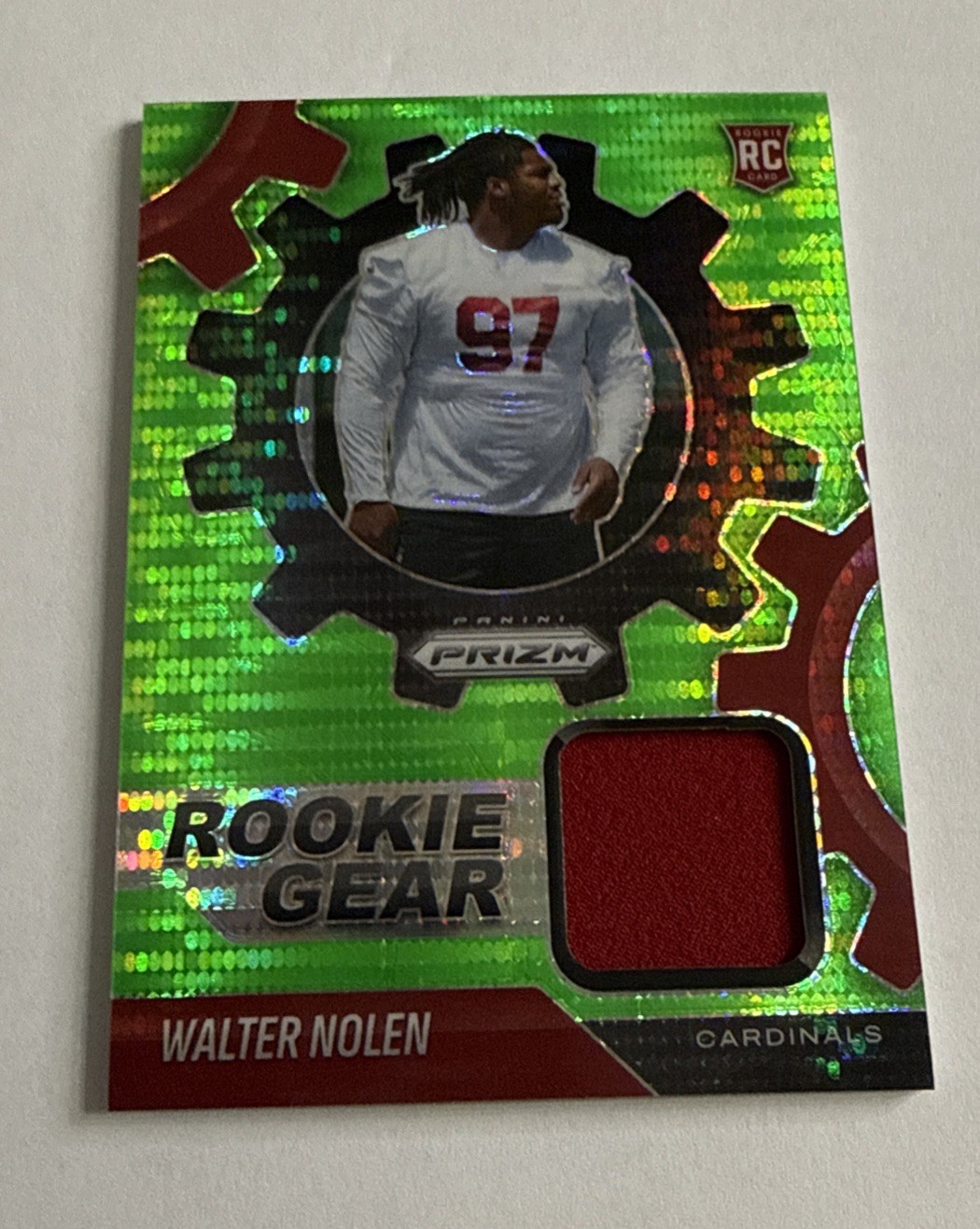 Walter Nolen Panini Prizm Rookie Gear #RGRWNN Neon Green Pulsar