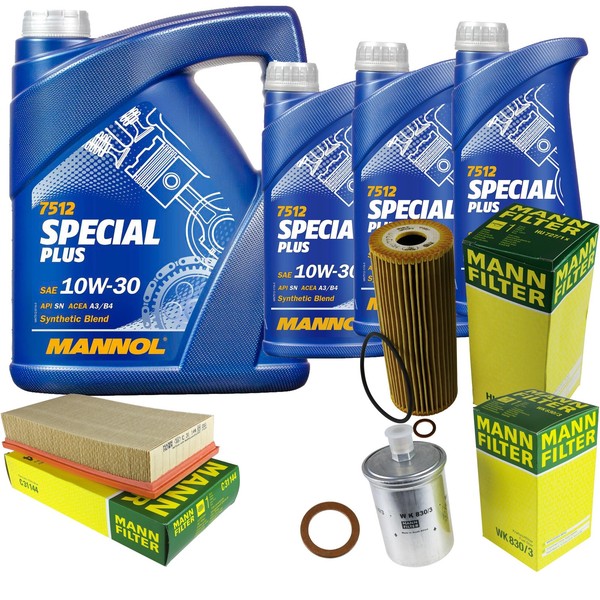 Mann Inspektionspaket 8L Mannol Special Plus 10W-30 FüR Mercedes A124 E 320 C124-image