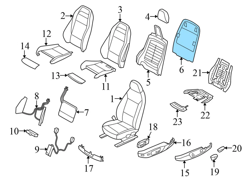 2009-2016 BMW Z4 - Front SEAT BACK Panel W/ NET 9176163 - Image 3 of 4
