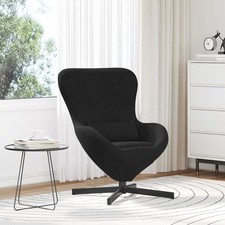 Poltrona uovo Nero 63 x 73 x 90 cm Velluto