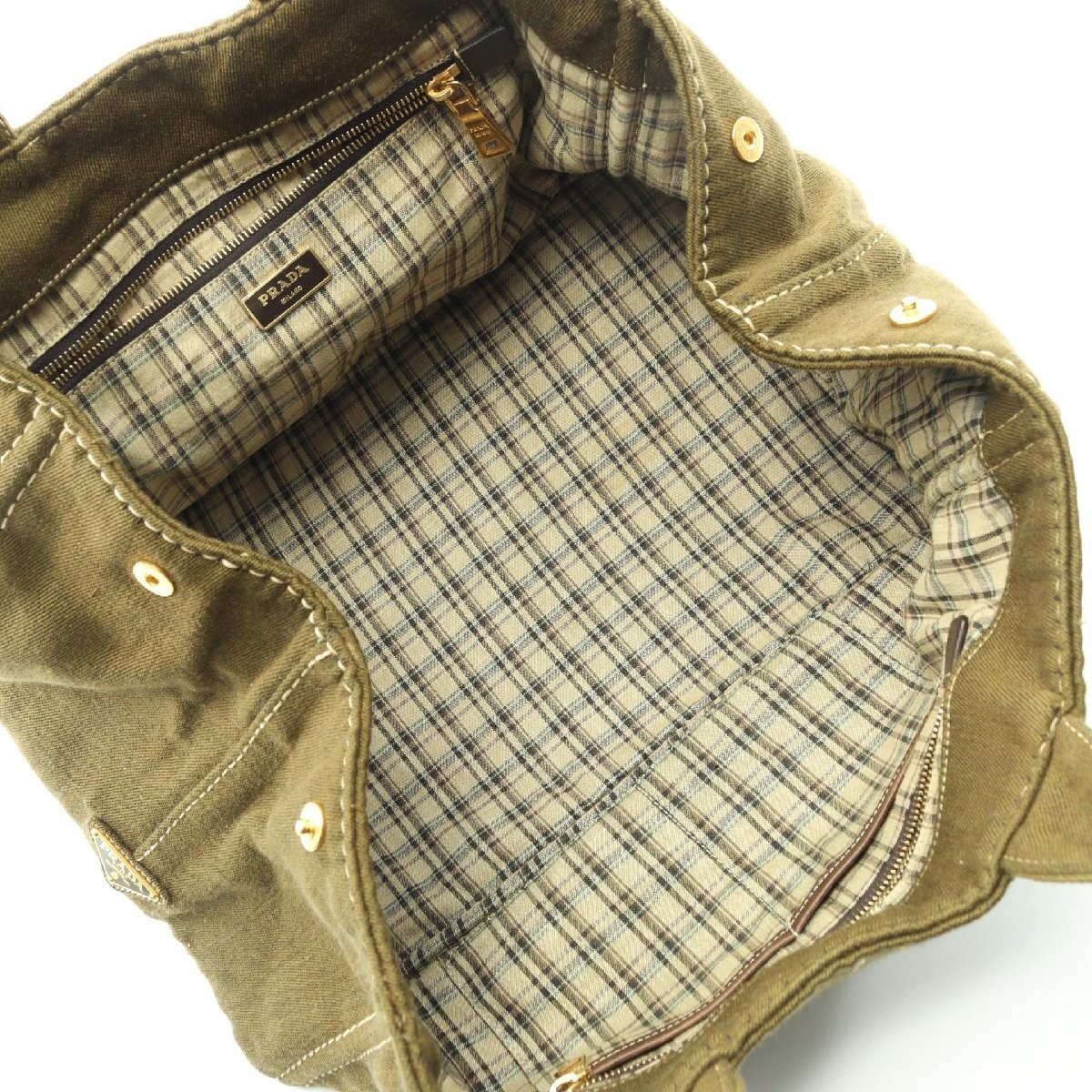 PRADA Canapa  PRADA Canvas Tote Bag Canvas Used Women s from japan thumbnail 3