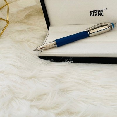 Montblanc Fountain Pen With Box Blue Ballpoint Pen